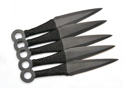 Handmade Pack of 5 Throwing Knife, Ninja Knife